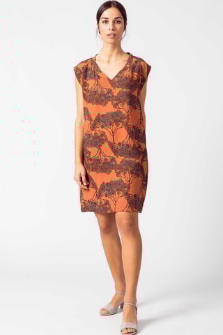 Vestido direito Aria - Castanho