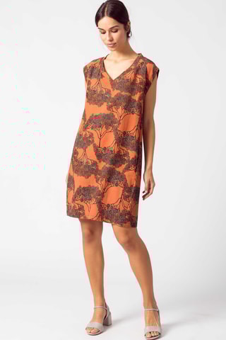 Vestido direito Aria - Castanho