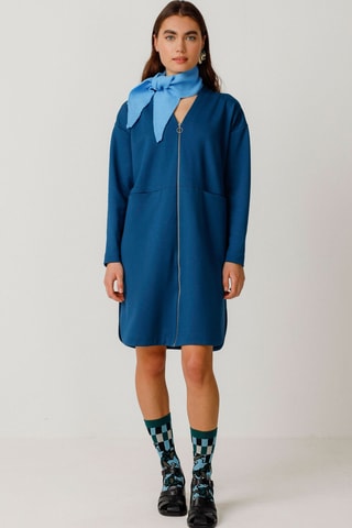 Vestido direito Agara - Azul