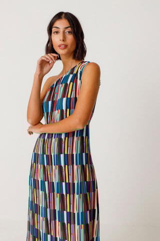 Vestido assimétrico Eder - Multicor