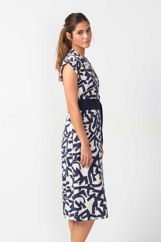 Vestido traçado Nuria - Azul-marinho