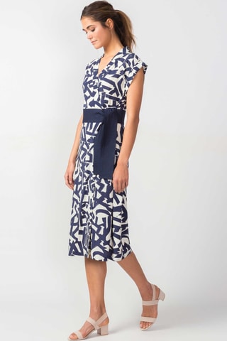 Vestido traçado Nuria - Azul-marinho