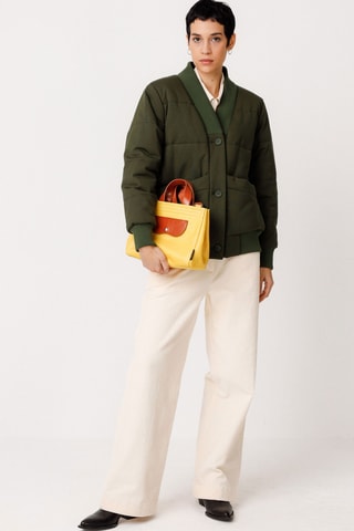 Mala em couro Tibi - Amarelo