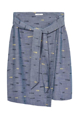 Saia traçada cintura alta Dela - Azul