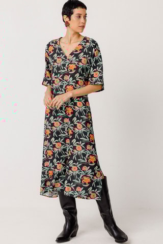 Vestido midi Kora - Multicor