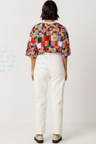 Calças em algodão biológico Atela - Bege