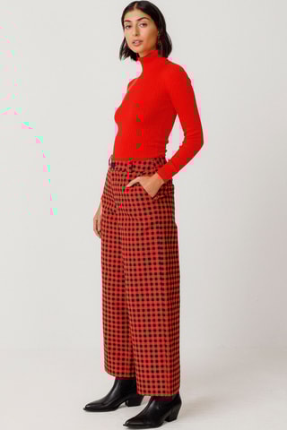 T-shirt em algodão biológico Aldara - Vermelho