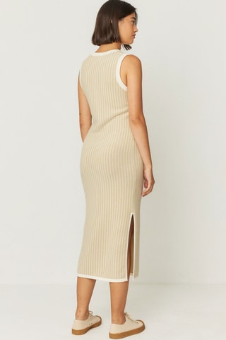 Vestido-camisola em algodão biológico Ihara - Bege