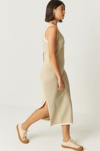 Vestido-camisola em algodão biológico Ihara - Bege