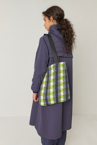 Tote bag Haundi - Verde e violeta