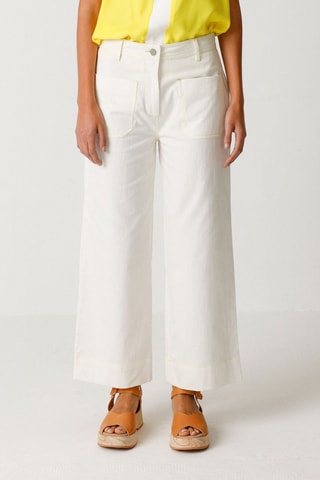 Calças em algodão biológico Mariartze - Branco