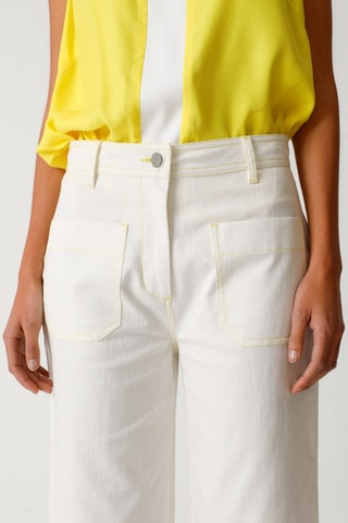 Calças em algodão biológico Mariartze - Branco