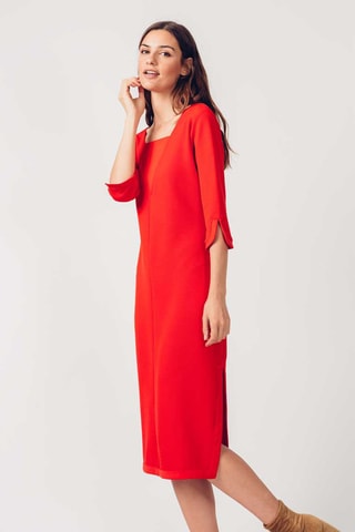 Vestido midi Lakha - Vermelho - Vermelho