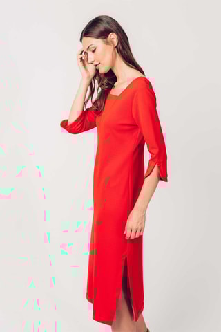 Vestido midi Lakha - Vermelho - Vermelho