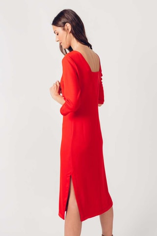 Vestido midi Lakha - Vermelho - Vermelho