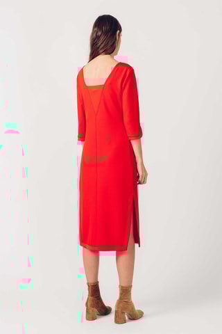 Vestido midi Lakha - Vermelho - Vermelho