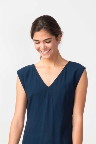 Vestido direito Zerua - Azul-marinho - Azul-marinho