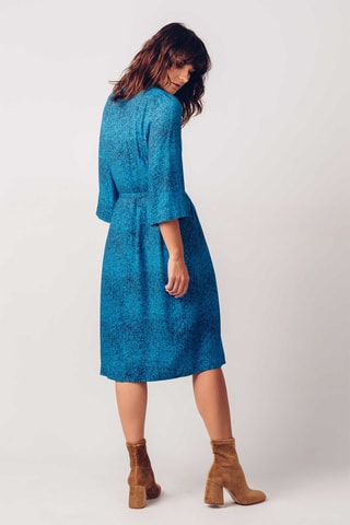 Vestido estilo patinadora Alazne - Turquesa e azul-escuro - Azul