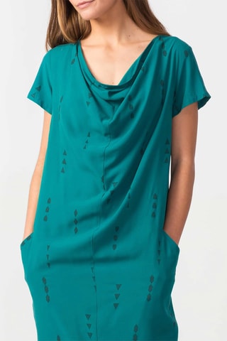 Vestido direito Leartza - Turquesa - Verde-escuro