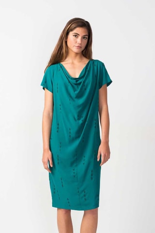 Vestido direito Leartza - Turquesa - Verde-escuro