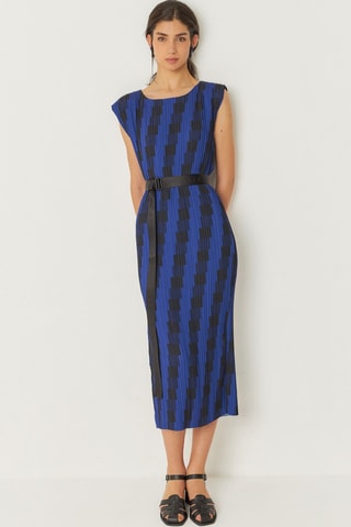 Vestido plissado Idurre - Azul