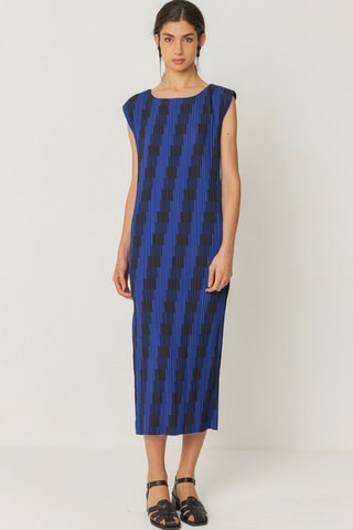 Vestido plissado Idurre - Azul