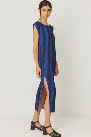 Vestido plissado Idurre - Azul