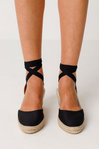 Alpargatas com cunha Hondar - Preto