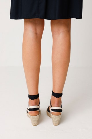 Alpargatas com cunha Hondar - Preto