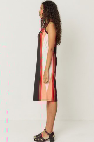 Vestido direito em algodão biológico Maika - Multicor