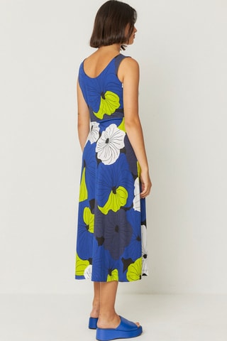 Vestido trapézio em algodão biológico Kala - Multicor