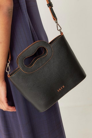 Mala de couro Tossa - Preto