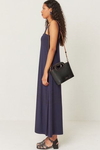 Mala de couro Tossa - Preto