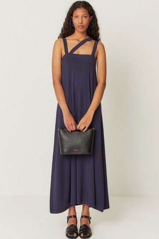 Mala de couro Tossa - Preto