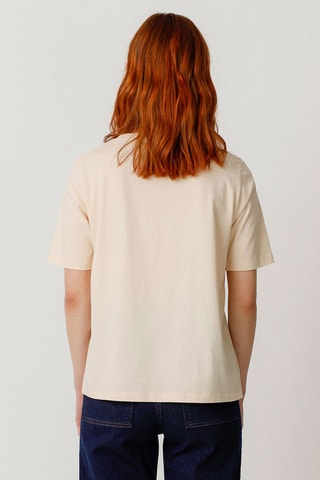 T-shirt em algodão biológico Lierni - Bege