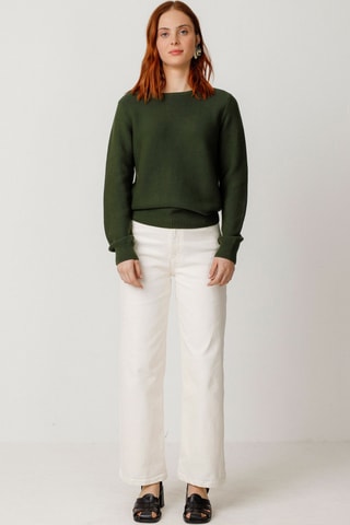 Camisola em algodão biológico Iradi - Verde