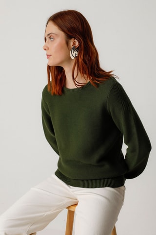 Camisola em algodão biológico Iradi - Verde