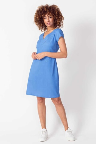 Vestido direito em algodão biológico Uguzne - Azul-celeste - Azul-celeste