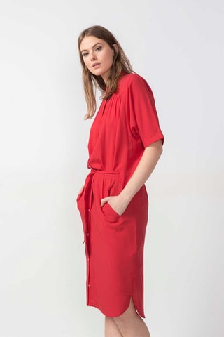 Vestido-camisa Urrika - Vermelho - Vermelho