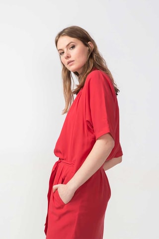 Vestido-camisa Urrika - Vermelho - Vermelho