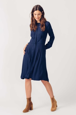 Vestido-camisa Iria - Azul-marinho - Preto