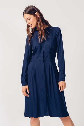 Vestido-camisa Iria - Azul-marinho - Preto