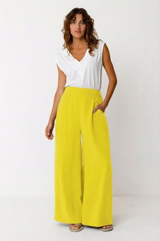 Calças palazzo Klodin - Amarelo