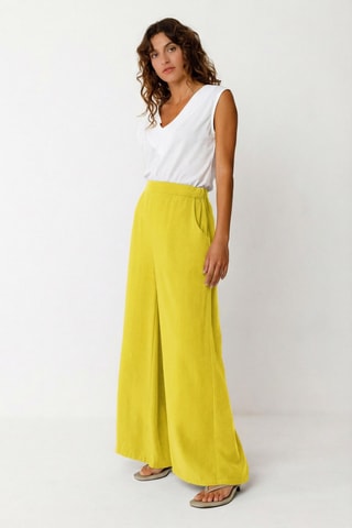 Calças palazzo Klodin - Amarelo