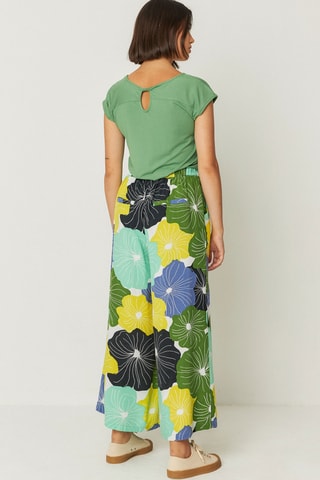 Calças palazzo Dona - Multicor