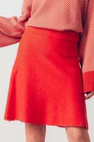 Saia estilo patinadora em algodão biológico Tirtsa - Vermelho - Vermelho