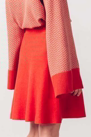 Saia estilo patinadora em algodão biológico Tirtsa - Vermelho - Vermelho