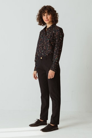 Calças slim em algodão biológico Landa-Gots - Preto - Preto