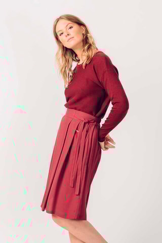 Saia estilo patinadora Azitrai - Bordô - Bordô