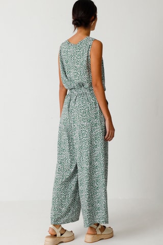 Calças palazzo cintura alta Dona - Branco e preto